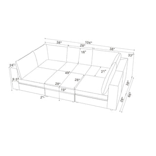 Modern Reversible Modular Sectional