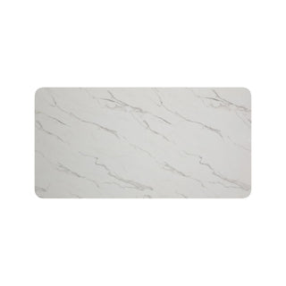 Marlene - Dining Table With White Faux Marble Top - White