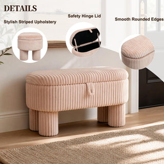 Modern Storage Ottoman Bench For Living Room
