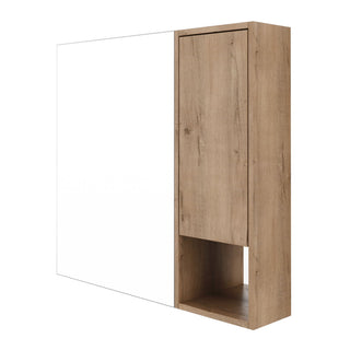 29.63" Wall Mounted Bathroom Cabinet With Adjustable Shelves Storage Cabinet - Imitative Oak