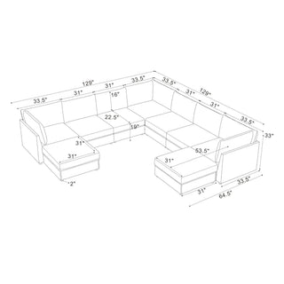 Modular Sectional With Custom Configuration