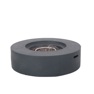 Modern Lightweight Concrete Outdoor Circular Fire Pit 50, 000 Btu