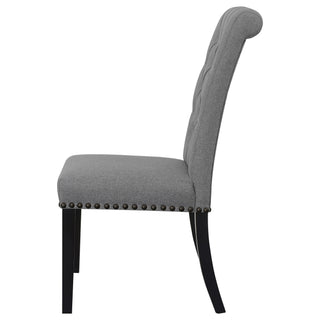 Tufted Rolled Backrest Side Chairs (Set of 2)