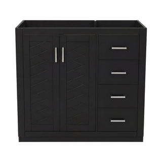 Retro Style Bathroom Vanity, 3 Drawers & Soft Closing Doors