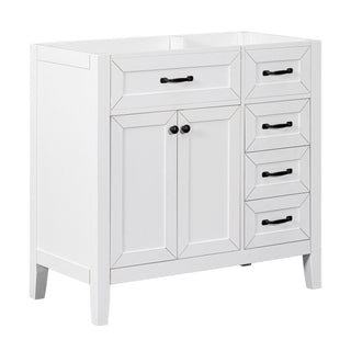 Modern Bathroom Vanity Base Only, 2 Doors And 3 Drawers