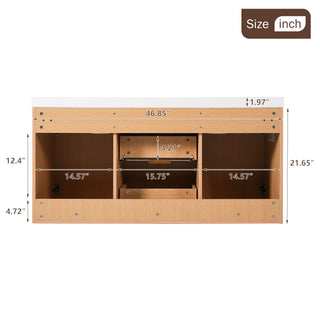 Modern Wall Mounted Bathroom Vanity, Soft Close Doors