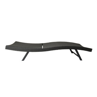 Modern Kauai Wicker Chaise Lounge With Adjustable Seat Back - Gray