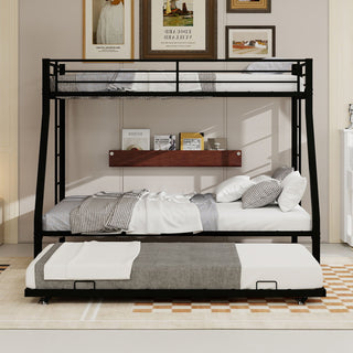 Bunk Bed For Kids, Convertible Frame With Ladders & Guardrail