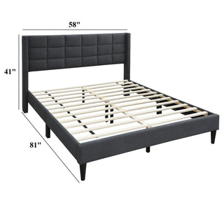 Bed Upholstered Box Design Headboard