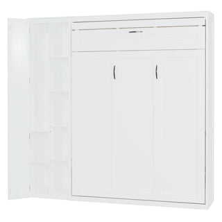 Murphy Wall Bed With Shelves, Wardrobe And LED Lights