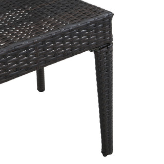 Outdoor Dining Chairs, Stackable Chairs With UV Resistant Frame (Set of 2) - Brown Multi