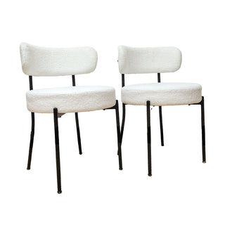 Mid-Century Modern Dining Chair With Curved Backrest