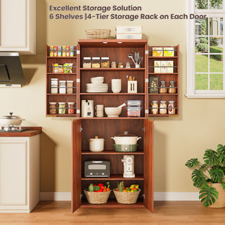 Kitchen Pantry Cabinet With 6 Doors