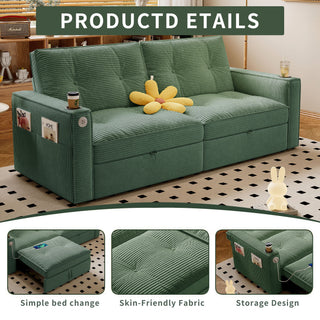 2 In 1 Convertible Sofa Bed For Living Rooms