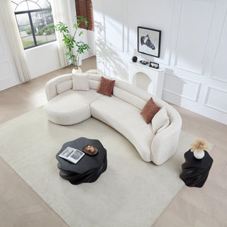Curved Sectional Sofa, L - Shape Modular Chaise