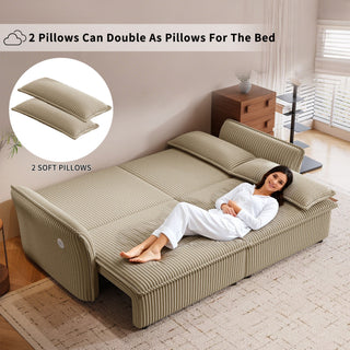 2 In 1 Convertible Sofa Bed, Multi Functional Living Room Furniture