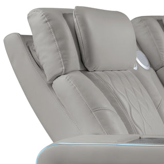 Electra - Power Recliner Sectional Sofa With Power Headrests, Console Loveseats, Wedge, LED Light Strip, Speakers