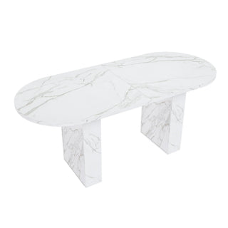 Modern Farmhouse Oval Dining Table With Slim Base