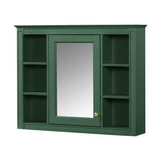 Bathroom Vanity With Mirror Cabinet, Single Sink With 2 Soft Closing Doors And 4 Drawers