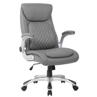 High Back Ergonomic Executive Office Chair, Adjustable Height And Lumbar Support For Home & Office - Antique Gray