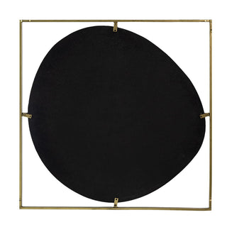 Poppy Mirror With Metal Frame Contemporary Design For Bathroom, Entryway Wall Decor