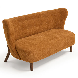 Nordic Chair Laid Back Loveseats With Curved Backres, No Armrests