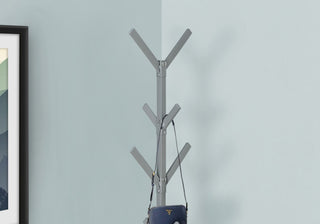 Coat Rack, Hall Tree, Free Standing, 8 Hooks, Entryway, Contemporary & Modern