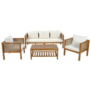 Patio Set Outdoor With Coffee Table And Cushions