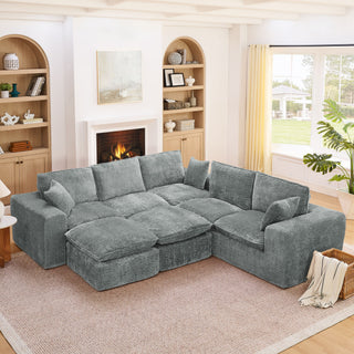 Sectional Sofa With Moveable Ottoman