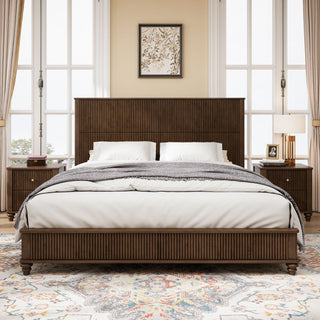 Platform Bed Frame With Tall Headboard
