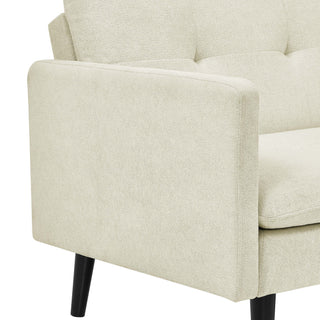 Easy Convert Futon Sofa With Tufted Back And Seat