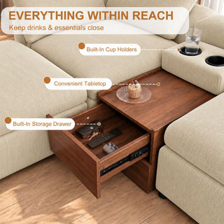 Modular Cloud Couch With Storage Console