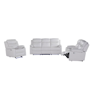 Blanche - Glider Recliner With LED, Pillow Top Arms