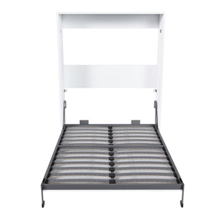 Queen Murphy Bed, Foldable Wall Bed, Space Saving Design For Bedrooms - White