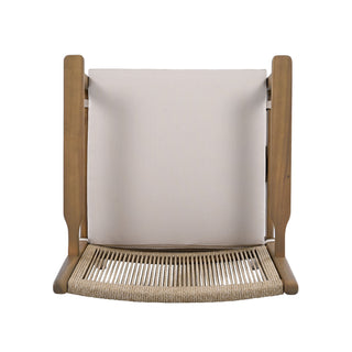 Outdoor Acacia Wood Patio Dining Armchair (Set of 2)