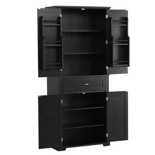 Bathroom Storage Cabinet With Doors And Drawer, Adjustable Shelf