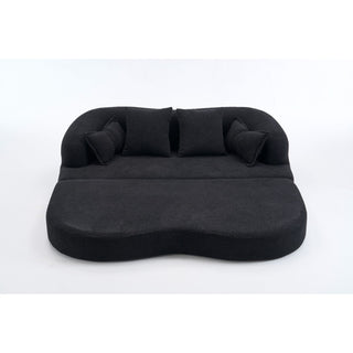 Foldable Sofa Bed, Boneless Couch Convertible Sleeper With 4 Pillows