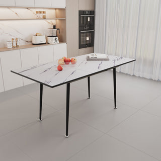 Modern Extendable Dining Table And Chair Set For 2 - 6 People
