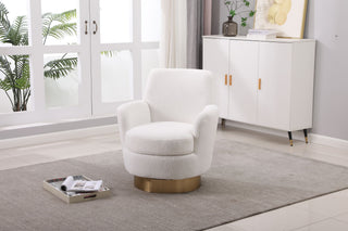 Teddy Swivel Barrel Chair, Swivel Accent Chairs Armchair For Living Room