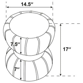 Inez - Round Upholstered Ottoman