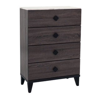 Bedroom Chest Of Drawers With 4 Drawer Storage - Gray / Gray