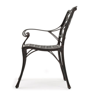 Patio Cast Aluminum Outdoor Dining Chairs (Set of 2) - Bronze