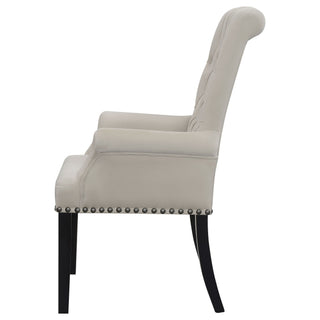 Norwich - Dining Arm Chair With Button Tufting And Rolled Top