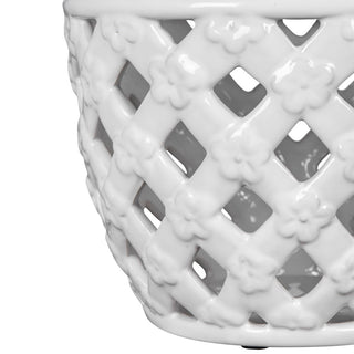 Ballas - Bird Lidded Jar - White