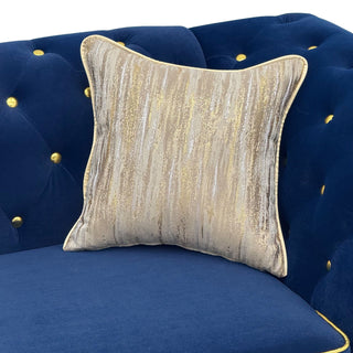 3 Person Sofa With Deep Seat, Tufted Backrest