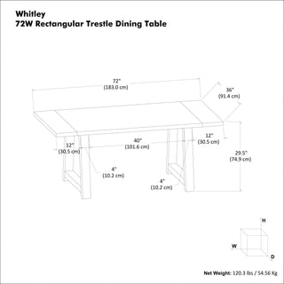 Whitley - Dining Table - Brown
