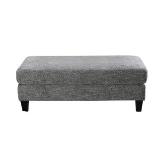 Ottoman With Plush Seat Living Room Furniture - Gray