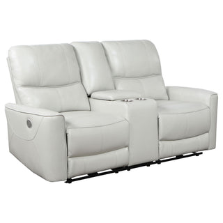 Amberly - 3 Piece Power Reclining Sofa Set - Light Gray