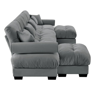 Super Comfort Oversized Modular Sectional Sofa With Movable Ottoman