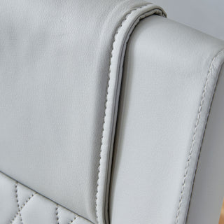 Modern Dining Chairs With Padded Seat, Metal Legs